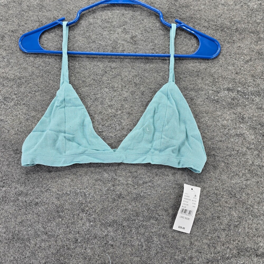 Ryan Destiny x PacSun Triangle Top Womens Large Blue Linen Blend